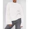 imageBTFBM Sweaters for Women 2025 Casual Crewneck Long Sleeve Loose Ribbed Knit Pullover Sweater Winter Clothes Fall OutfitsWhite