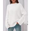 imageBTFBM Sweaters for Women 2025 Casual Crewneck Long Sleeve Loose Ribbed Knit Pullover Sweater Winter Clothes Fall OutfitsWhite