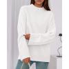imageBTFBM Sweaters for Women 2025 Casual Crewneck Long Sleeve Loose Ribbed Knit Pullover Sweater Winter Clothes Fall OutfitsWhite