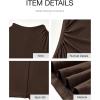 imageBTFBM Women Bodycon Maxi Dress Long Sleeve Back Slit Ruched Elegant Party Cocktail Formal Fall Wedding Guest DressesBrown