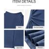 imageBTFBM Women Bodycon Maxi Dress Long Sleeve Back Slit Ruched Elegant Party Cocktail Formal Fall Wedding Guest DressesDark Grey Blue