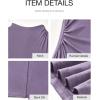 imageBTFBM Women Bodycon Maxi Dress Long Sleeve Back Slit Ruched Elegant Party Cocktail Formal Fall Wedding Guest DressesPurple