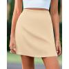 imageBTFBM Women Mini Skirts 2025 Trendy Summer Silk Satin Short Skirt High Waisted ALine Club Party Going Out SkirtsApricot