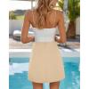imageBTFBM Women Mini Skirts 2025 Trendy Summer Silk Satin Short Skirt High Waisted ALine Club Party Going Out SkirtsApricot