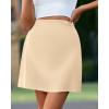 imageBTFBM Women Mini Skirts 2025 Trendy Summer Silk Satin Short Skirt High Waisted ALine Club Party Going Out SkirtsApricot