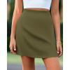 imageBTFBM Women Mini Skirts 2025 Trendy Summer Silk Satin Short Skirt High Waisted ALine Club Party Going Out SkirtsLight Army Green