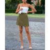 imageBTFBM Women Mini Skirts 2025 Trendy Summer Silk Satin Short Skirt High Waisted ALine Club Party Going Out SkirtsLight Army Green