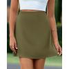 imageBTFBM Women Mini Skirts 2025 Trendy Summer Silk Satin Short Skirt High Waisted ALine Club Party Going Out SkirtsLight Army Green