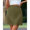 imageBTFBM Women Mini Skirts 2025 Trendy Summer Silk Satin Short Skirt High Waisted ALine Club Party Going Out SkirtsLight Army Green