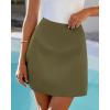 imageBTFBM Women Mini Skirts 2025 Trendy Summer Silk Satin Short Skirt High Waisted ALine Club Party Going Out SkirtsLight Army Green