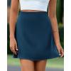 imageBTFBM Women Mini Skirts 2025 Trendy Summer Silk Satin Short Skirt High Waisted ALine Club Party Going Out SkirtsNavy