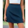 imageBTFBM Women Mini Skirts 2025 Trendy Summer Silk Satin Short Skirt High Waisted ALine Club Party Going Out SkirtsNavy