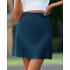 imageBTFBM Women Mini Skirts 2025 Trendy Summer Silk Satin Short Skirt High Waisted ALine Club Party Going Out SkirtsNavy