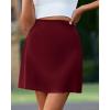 imageBTFBM Women Mini Skirts 2025 Trendy Summer Silk Satin Short Skirt High Waisted ALine Club Party Going Out SkirtsWine Red