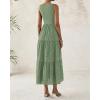 imageBTFBM Women Summer Eyelet Midi Dresses Casual Spring 2025 Sleeveless A Line Flowy Vacation Beach Wedding Guest Sun DressGreen
