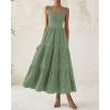 imageBTFBM Women Summer Eyelet Midi Dresses Casual Spring 2025 Sleeveless A Line Flowy Vacation Beach Wedding Guest Sun DressGreen