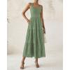 imageBTFBM Women Summer Eyelet Midi Dresses Casual Spring 2025 Sleeveless A Line Flowy Vacation Beach Wedding Guest Sun DressGreen