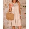 imageBTFBM Women Summer Halter Dresses Casual Spring 2025 Sleeveless ALine Tiered Swing Mini Dress Beach Vacation SundressApricot
