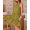 imageBTFBM Women Summer Halter Dresses Casual Spring 2025 Sleeveless ALine Tiered Swing Mini Dress Beach Vacation SundressArmy Green