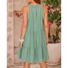 imageBTFBM Women Summer Halter Dresses Casual Spring 2025 Sleeveless ALine Tiered Swing Mini Dress Beach Vacation SundressBean Green