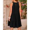 imageBTFBM Women Summer Halter Dresses Casual Spring 2025 Sleeveless ALine Tiered Swing Mini Dress Beach Vacation SundressBlack