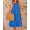 imageBTFBM Women Summer Halter Dresses Casual Spring 2025 Sleeveless ALine Tiered Swing Mini Dress Beach Vacation SundressBlue