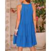 imageBTFBM Women Summer Halter Dresses Casual Spring 2025 Sleeveless ALine Tiered Swing Mini Dress Beach Vacation SundressBlue