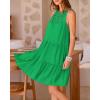 imageBTFBM Women Summer Halter Dresses Casual Spring 2025 Sleeveless ALine Tiered Swing Mini Dress Beach Vacation SundressBright Green