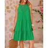 imageBTFBM Women Summer Halter Dresses Casual Spring 2025 Sleeveless ALine Tiered Swing Mini Dress Beach Vacation SundressBright Green