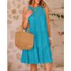 imageBTFBM Women Summer Halter Dresses Casual Spring 2025 Sleeveless ALine Tiered Swing Mini Dress Beach Vacation SundressBright Lake Blue