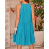 imageBTFBM Women Summer Halter Dresses Casual Spring 2025 Sleeveless ALine Tiered Swing Mini Dress Beach Vacation SundressBright Lake Blue