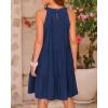 imageBTFBM Women Summer Halter Dresses Casual Spring 2025 Sleeveless ALine Tiered Swing Mini Dress Beach Vacation SundressDark Blue
