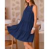 imageBTFBM Women Summer Halter Dresses Casual Spring 2025 Sleeveless ALine Tiered Swing Mini Dress Beach Vacation SundressDark Blue