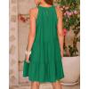 imageBTFBM Women Summer Halter Dresses Casual Spring 2025 Sleeveless ALine Tiered Swing Mini Dress Beach Vacation SundressGreen