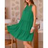 imageBTFBM Women Summer Halter Dresses Casual Spring 2025 Sleeveless ALine Tiered Swing Mini Dress Beach Vacation SundressGreen