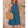imageBTFBM Women Summer Halter Dresses Casual Spring 2025 Sleeveless ALine Tiered Swing Mini Dress Beach Vacation SundressLake Blue