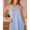 imageBTFBM Women Summer Halter Dresses Casual Spring 2025 Sleeveless ALine Tiered Swing Mini Dress Beach Vacation SundressLight Blue