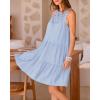 imageBTFBM Women Summer Halter Dresses Casual Spring 2025 Sleeveless ALine Tiered Swing Mini Dress Beach Vacation SundressLight Blue