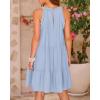 imageBTFBM Women Summer Halter Dresses Casual Spring 2025 Sleeveless ALine Tiered Swing Mini Dress Beach Vacation SundressLight Blue