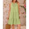 imageBTFBM Women Summer Halter Dresses Casual Spring 2025 Sleeveless ALine Tiered Swing Mini Dress Beach Vacation SundressLight Green