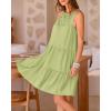 imageBTFBM Women Summer Halter Dresses Casual Spring 2025 Sleeveless ALine Tiered Swing Mini Dress Beach Vacation SundressLight Green