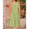 imageBTFBM Women Summer Halter Dresses Casual Spring 2025 Sleeveless ALine Tiered Swing Mini Dress Beach Vacation SundressLight Green