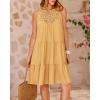 imageBTFBM Women Summer Halter Dresses Casual Spring 2025 Sleeveless ALine Tiered Swing Mini Dress Beach Vacation SundressLight Orange