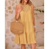 imageBTFBM Women Summer Halter Dresses Casual Spring 2025 Sleeveless ALine Tiered Swing Mini Dress Beach Vacation SundressLight Orange