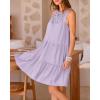 imageBTFBM Women Summer Halter Dresses Casual Spring 2025 Sleeveless ALine Tiered Swing Mini Dress Beach Vacation SundressLight Purple