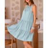 imageBTFBM Women Summer Halter Dresses Casual Spring 2025 Sleeveless ALine Tiered Swing Mini Dress Beach Vacation SundressMint Green