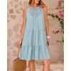 imageBTFBM Women Summer Halter Dresses Casual Spring 2025 Sleeveless ALine Tiered Swing Mini Dress Beach Vacation SundressMint Green