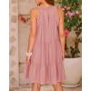 imageBTFBM Women Summer Halter Dresses Casual Spring 2025 Sleeveless ALine Tiered Swing Mini Dress Beach Vacation SundressPink