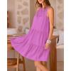 imageBTFBM Women Summer Halter Dresses Casual Spring 2025 Sleeveless ALine Tiered Swing Mini Dress Beach Vacation SundressPurple