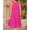 imageBTFBM Women Summer Halter Dresses Casual Spring 2025 Sleeveless ALine Tiered Swing Mini Dress Beach Vacation SundressRose Red